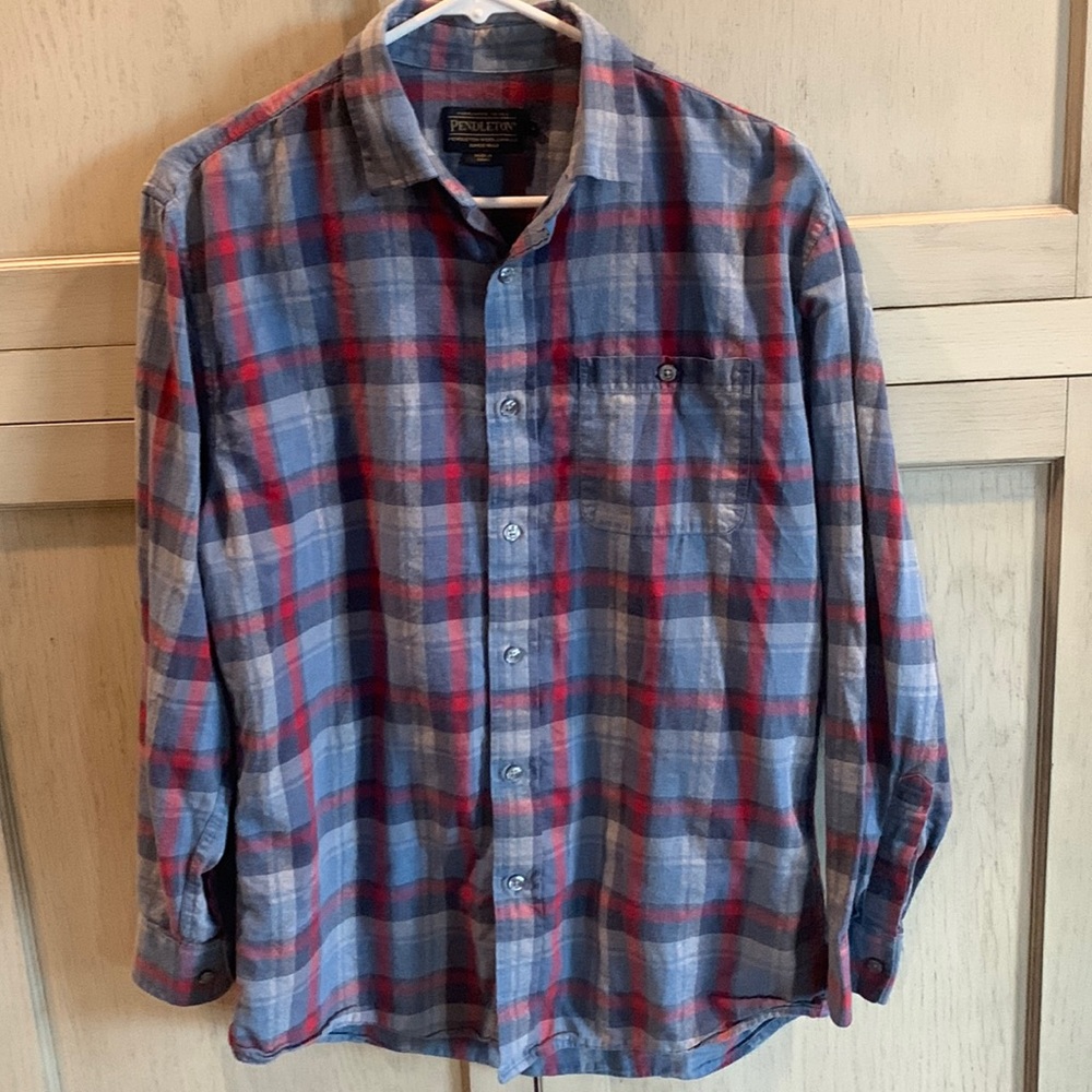 Pendleton Long Sleeve Button Down Plaid Shirt Men… - image 1